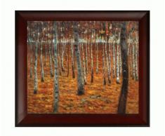 overstockArt Buche Wald I Gerahmter Öl Reproduktion eines Original Gemälde von Gustav Klimt