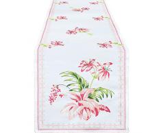 Simhomsen Kreuzstich Stickerei Calla Lily Floral Tischläufer für Ostern, Urlaub, Frühling oder Hochzeit Dekoration, Kommode Schal 14 x 68 inches burgunderfarben