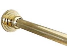 Dynasty Hardware dyn-sr60-pb 1 Durchmesser Dusche Gardinenstange und Halterungen, 152,4 cm, Messing poliert