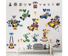 Walltastic Kits zur Raumdekoration Disney Mickey Mouse Wandaufkleber, Polypropylene, Multi, 6 Large Sheets