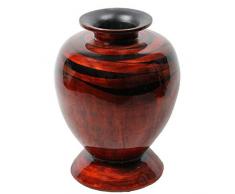 Essential Décor Fußballhose Entrada Collection Lack Bambus Vase mit Schleife Accent, 15,5 von 29 cm, orange