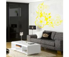 INDIGOS 4052166143301 Wandtattoo w656 sehr schöne Blume Wandaufkleber, 96 x 87 cm, gelb