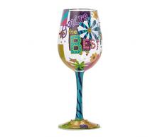 ENESCO Lolita 4053102 Glas You re The Best Standard Weinglas Mehrfarbig 22,5 cm