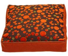 Sauermilch 1303606015039 Curl Bodenkissen eckig, 60 x 60 x 15 cm, orange