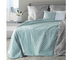 Eurofirany Bettüberwurf, Tagesdecke, 170 cm x 210 cm, 200 x 220 cm, Velvet, Verlours, Steppung. (Nila 03, 170x210 cm), Kunststoff