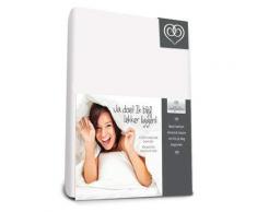 Bed-Fashion Komfort-Spannbettlaken aus Flannel, für Einzelbett, 90 x 220 cm, Weiß.