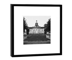COGNOSCO Fotografie im Holzrahmen: Gemäldegalerie Fotodruck-Format 27 x 27 cm-Rahmenfarbe schwarz-Hochwertiges Wandbild, Geschenkidee oder Souvenir aus Potsdam, Holz, Weiß, Rahmen