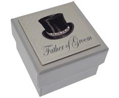 WHITE COTTON CARDS Father of The Groom Mini Tisch Hochzeitsbox Geschenkbox, mit Hut-Design,