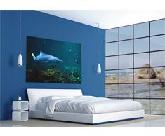 AG Design FTM 0501 Haifisch, Papier Fototapete - 160x115 cm - 1 Teil, Papier, multicolor, 0,1 x 160 x 115 cm