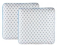 CONFOREVA 2or27 Blue Line Kopfkissen Memory-Form Polyester Weiß/Blau 58 x 58 x 13 cm