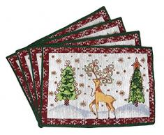 Taches All Christmas Tischsets 13x19 Winterwald Rentier