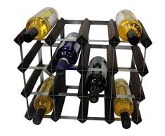 DS Wineware Weinregal, Holz, Mahagoni, 16 Bottles Storage