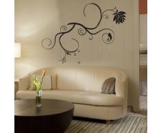 INDIGOS WG30341-35 Wandtattoo w341 Rose Ranke Blume Pflanze Blatt Wandaufkleber 120 x 73 cm, orange