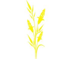 INDIGOS 4051719186208 Wandtattoo, Vinyl, gelb, 60 x 10 x 10 cm