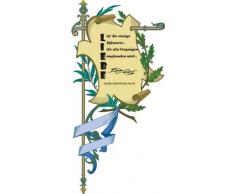 Indigos 4051719730463 Wandtattoo MF154 wunderschÃ¶nes Tribal Ornament Pflanze Blumen liebe sklaverei vergnÃ¼gen georg bernhard shaw 60 x 28 cm