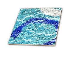 3dRose Blaugrün Blau Weiß abstraktes Bild – Keramik Fliesen, 6 (CT 212452 _ 2)