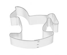 Kaiser Plätzchen Ausstecher Schaukelpferd, Weihnachten, Edelstahl, Ausstechform für Kekse, 6 x 7 x 2,5 cm