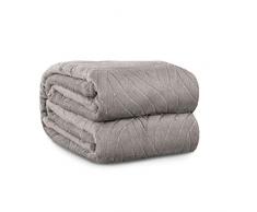 Shop Bedding Soft-Fleece-Decke Plüschdecke für Bett oder Couch - Geprägte Flanell-Decke für Schlafzimmer, Wohnzimmer und Reisen Gray, Twin Blanket von Blissford