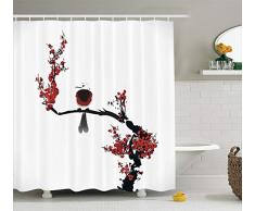 ambesonne Polyester-Home Decor Kollektion-Badezimmer Dusche Vorhang Set mit Haken, Polyester 100 % Polyester, Multi 24, 69W x 84L