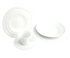 H&H Superwhite Set Teekanne, Porzellan, Weiß, 5 Stück