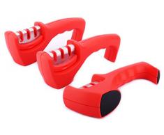 Waypower Messer Spitzer, Rot Farbe Feine und Grobe Specialty Keramik, Drei Verwendet