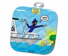 3dRose Topflappen, weiß, 20,3 x 20,3 cm