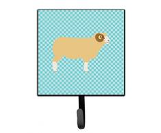 Caroline s Treasures Gehörntes Dorset blau kariert Wandhaken Schaf, Multicolor, S