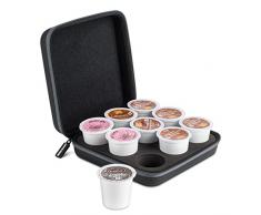 ROMAUNT Kaffee Pods Halterung Kompatibel für k-Cup, Zubehör für tragbare Camping Kaffeemaschine, Schutz Tragetasche Single dienen Manuelle Maschine Brewer, hält 9 Zählen