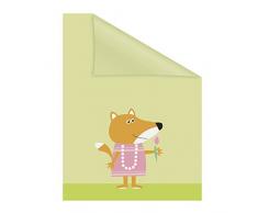 Lichtblick Fensterfolie 100 x 100 cm mit Motiv Fuchs - Gelb Orange, Selbstklebender Sichtschutz ohne Bohren, blickdichtes Fensterdekor, für alle Glasflächen