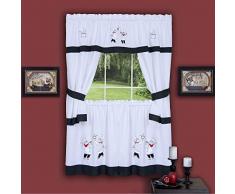 Achim Home Furnishings Gourmet Verzierte Cottage Topper mit 147,2 x 91,4 cm für Fenster