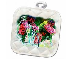 3dRose Topflappen, weiß, 20,3 x 20,3 cm