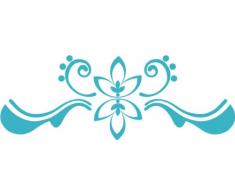 INDIGOS 4051095048947 Wandtattoo w423 Pflanze Blume 120 x 43 cm, türkis