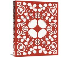 Global Galerie Elyse DeNeige Retro Tomate otomí-Silhouette Leinwandbild, 50,8 x 61 cm