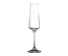 Crystaljulia Sektgläser, Glas, 160ml, 5,5 x 5,5 x 24 cm, 6-Einheiten