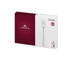 Gerlach G01-0030P-ZCIA-06PU-S1S1-01 Kuchengabeln Edelstahl 6 Stück Gabeln Kuchen Besteck, 18/10 Steel