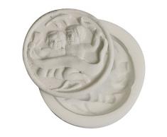 silikomart Silikonform für Tortendekoration 71.250.00.0096, Zucker slk150 Zwillinge Silikon Weiß