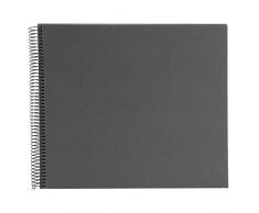 Goldbuch Spiralalbum, Bella Vista, 35x30 cm, 40 schwarze Seiten, Leinen, Grau, 25 525