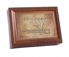 Cottage Garden Bestätigt in Christus Holzmaserung Seilumrandung Spieluhr Spielt Wie groß Du Bist