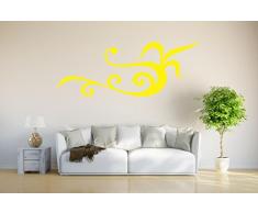 INDIGOS Wandtattoo, Vinyl, gelb, 96 x 38 x 1 cm