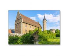 Premium Textil-Leinwand 90 x 60 cm Quer-Format Romantisches Ochsenfurt | Wandbild, HD-Bild auf Keilrahmen, Fertigbild auf hochwertigem Vlies, Leinwanddruck von Hanna Wagner