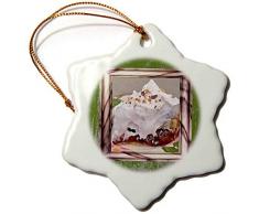 3dRose Dekofigur Bananen-Toffee Carmel Pie Schneeflocke, 7,6 cm