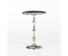 Lambert Nicolo Beistelltisch Guss Nickel Td40 Bd28 H59cm, Silber, One Size