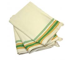 Aunt Marthas Geschirrtücher im Vintage-Stil, Mehrfarbig, gestreift, 45,7 x 71,1 cm, 3 Stück Grün gestreift