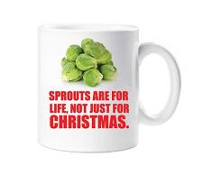 60 Second Makeover Limited 60SECMUG845 Are Life Not Just for Christmas Becher Geschenk Brussel Sprout Liebhaber Strumpffüller Freund, keramik, weiß
