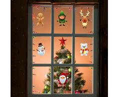 Ambiance Sticker Aufkleber Weihnachten Aufkleber, selbstklebend, Weihnachtsmann und Freunde Weihnachtsmann, 40 x 40 cm