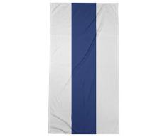 ArtVerse NFS New York Big Football Stripes Strandtuch, Mikrofaser, 36 x 72, Weiß und Blau