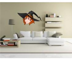 Indigos KAR-Wall-WITCH-002-114 Wandtattoo Witch - Hexe 02 - Halloween - Wandaufkleber 114 x 70 cm