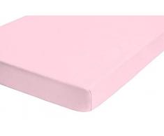 biberna 0077641 Jersey-Elastic Topper Spannbetttuch (Topperhöhe 8-12 cm) (Baumwolle/Elasthan) 180x200 cm -> 200x220 cm, Rose