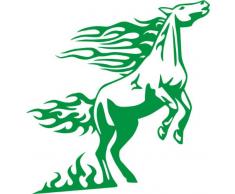 INDIGOS 4051095041207 Wandtattoo w336 Pferd Tribal Wandauskleber in 3 Größen, 120 x 111 cm, grün