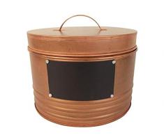 Craft Outlet Kupferdose mit Deckel und Kreidetafel 8.5 x 8.5 x 7.25